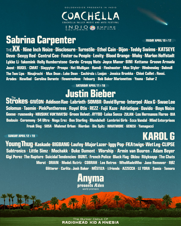 Coachella Music Festival 2026 in Indio, California