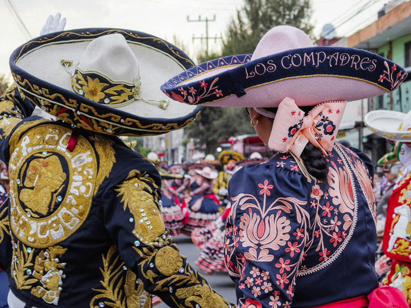 Mariachi musicians performing at the Santa Barbara Mariachi Festival