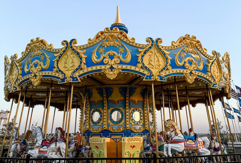 Carnival rides at the Santa Barbara Fair & Expo at Earl Warren Showgrounds in Santa Barbara California